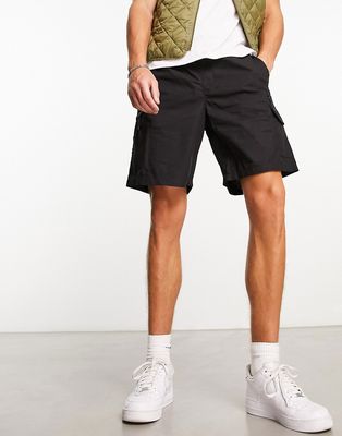 New Look zip pocket shorts in black