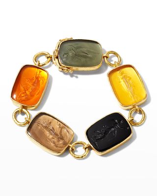 New Muse 19k Gold Glass Intaglio Bracelet