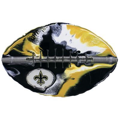 New Orleans Saints Recycled Metal Football Art