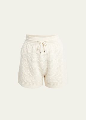 New Plymouth Textured Drawstring Cashmere Shorts