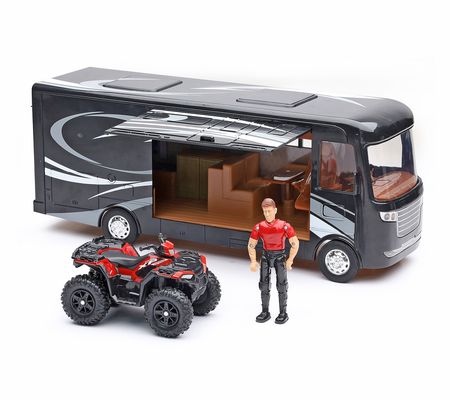 New Ray Toy Camping RV Playset w/ Mini Polaris