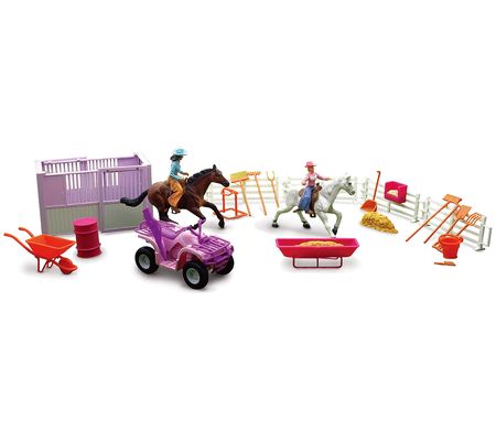 New Ray Valley Ranch Horse Playset w/ ATV