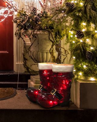 "New" Santa Boots with Buckles Christmas Decor