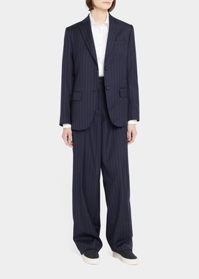 New Sophie Straight Pinstripe Trousers