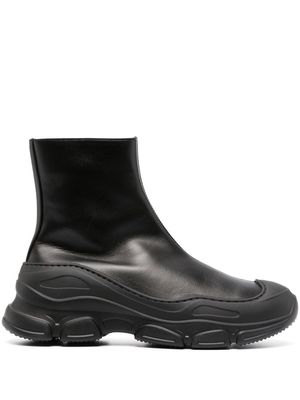 NEW STANDARD zip-up leather ankle boots - Black