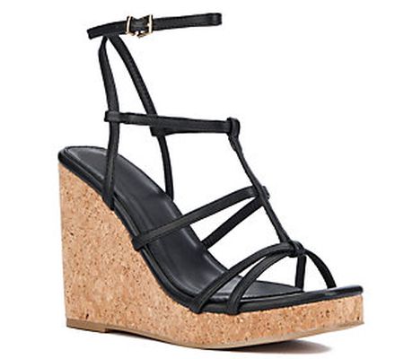 New York & Company Strappy Wedge Sandal - Abla