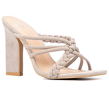 New York & Company Women's Braided Strap Heeled Sandal - Dalia