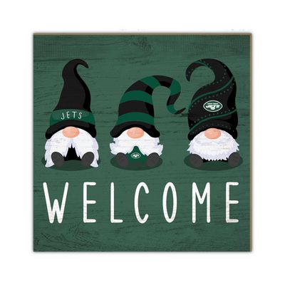 New York Jets 10'' x 10'' Welcome Gnomes Sign