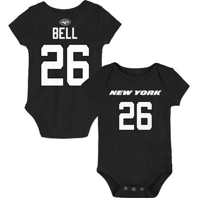 Newborn & Infant Le'Veon Bell Black New York Jets Mainliner Name & Number Bodysuit