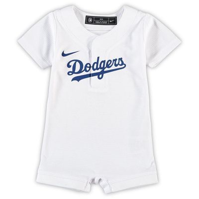 Newborn & Infant Nike White Los Angeles Dodgers Official Jersey Romper