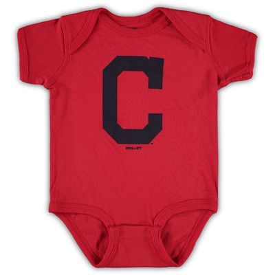 Newborn & Infant Red Cleveland Indians Primary Logo Bodysuit