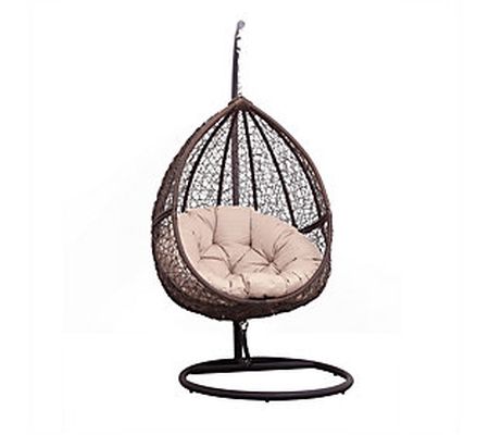 Newport Outdoor Wicker Swing Chair by Abbyson L iving