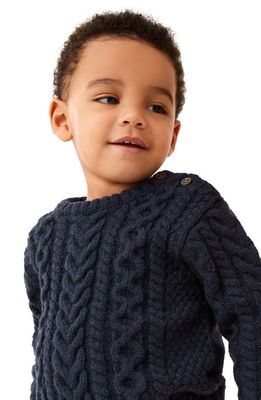 NEXT Kids' Cable Stitch Crewneck Sweater in Blue
