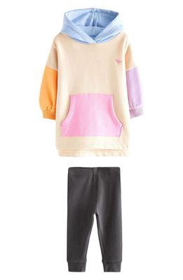 NEXT Kids' Colorblock Hoodie & Leggings Set in Ivory