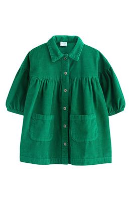 NEXT Kids' Cotton Corduroy Shirtdress in Green