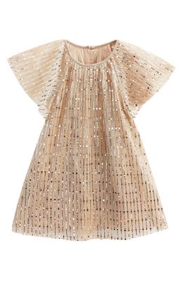 NEXT Kids' Sparkle Tulle Party Dress in Gold