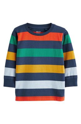 NEXT Kids' Stripe Long Sleeve T-Shirt in Blue Multi