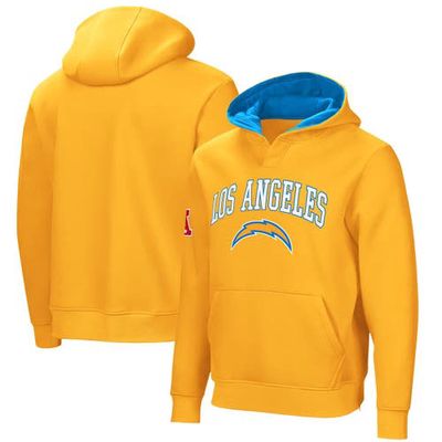 NFL Men's Gold Los Angeles Chargers Linebacker Adaptive Pullover Hoodie