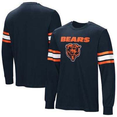 NFL Men's Navy Chicago Bears Hands Off Long Sleeve Adaptive T-Shirt