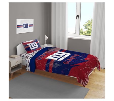 NFL Slanted Stripe 4 Piece Twin Bed in a Bag