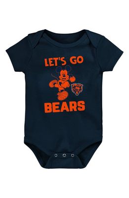 NFL x Disney Mickey Mouse Countdown Chicago Bears Cotton Bodysuit in Navy