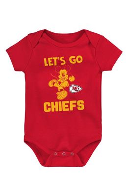 NFL x Disney Mickey Mouse Countdown Kansas City Chiefs Cotton Bodysuit in Red