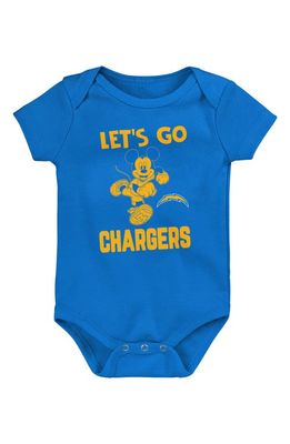 NFL x Disney Mickey Mouse Countdown Los Angeles Chargers Cotton Bodysuit in Airforce Blue