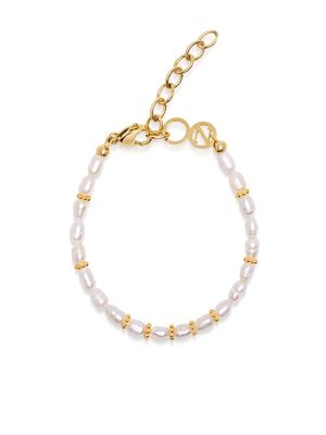 Nialaya Jewelry baroque pearl beaded bracelet - Gold