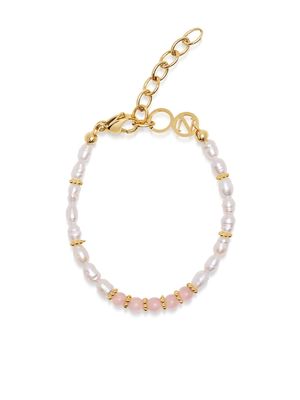 Nialaya Jewelry baroque pearl-opal beaded bracelet - Pink