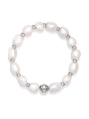 Nialaya Jewelry baroque pearl wristband - White
