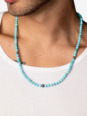 Nialaya Jewelry beaded turquoise necklace - Silver