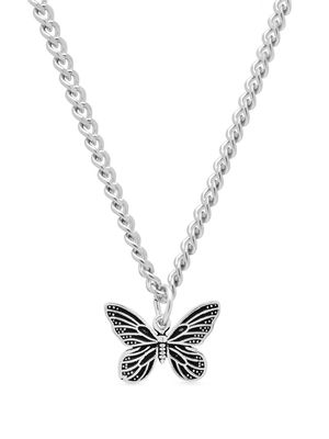 Nialaya Jewelry butterfly pendant necklace - Silver