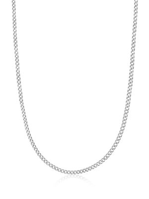 Nialaya Jewelry Cuban-link chain necklace - Silver