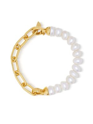 Nialaya Jewelry Duo freshwater-pearls bracelet - Gold