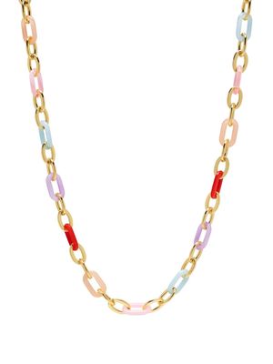 Nialaya Jewelry enamelled cable-chain necklace - Gold