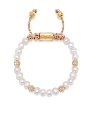 Nialaya Jewelry freshwater pearl beaded bracelet - White