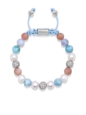Nialaya Jewelry gemstone-detailing beaded bracelet - Blue