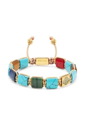 Nialaya Jewelry gemstone-embellished adjustable bracelet - Blue