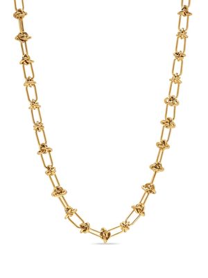 Nialaya Jewelry knot-detail gold-plated necklace