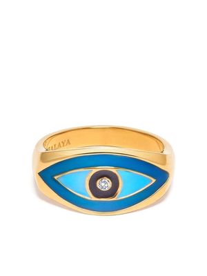Nialaya Jewelry large evil eye ring - Gold