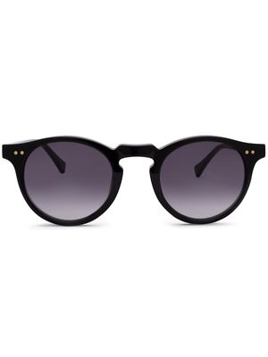 Nialaya Jewelry logo-print round-frame sunglasses - Black