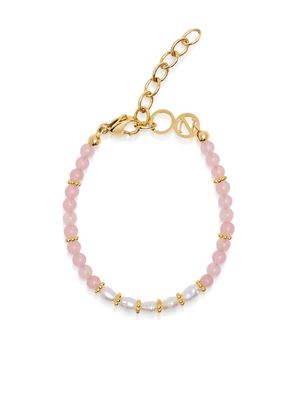 Nialaya Jewelry mini pearl-opal beaded bracelet - Pink
