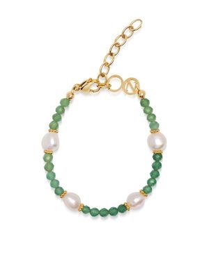 Nialaya Jewelry pearl-aventurine beaded bracelet - Green