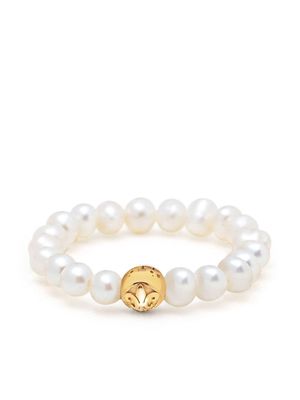 Nialaya Jewelry pearl beaded ring - Gold