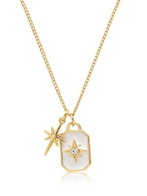 Nialaya Jewelry starburst duo pendant necklace - Gold