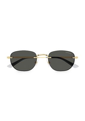 Nib 53MM Rimless Rectangular Sunglasses