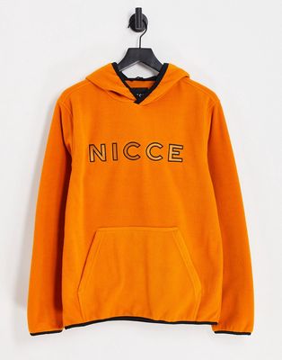 Nicce Chase fleece hoodie in orange