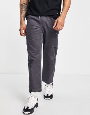 Nicce line cord cargo pants in gray
