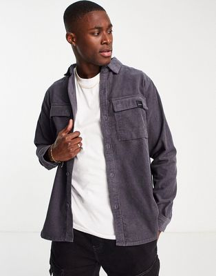 Nicce line cord shirt in gray