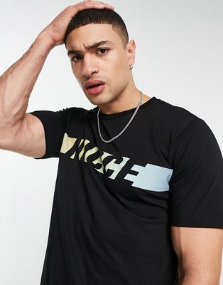 Nicce omaze chest print t-shirt in black